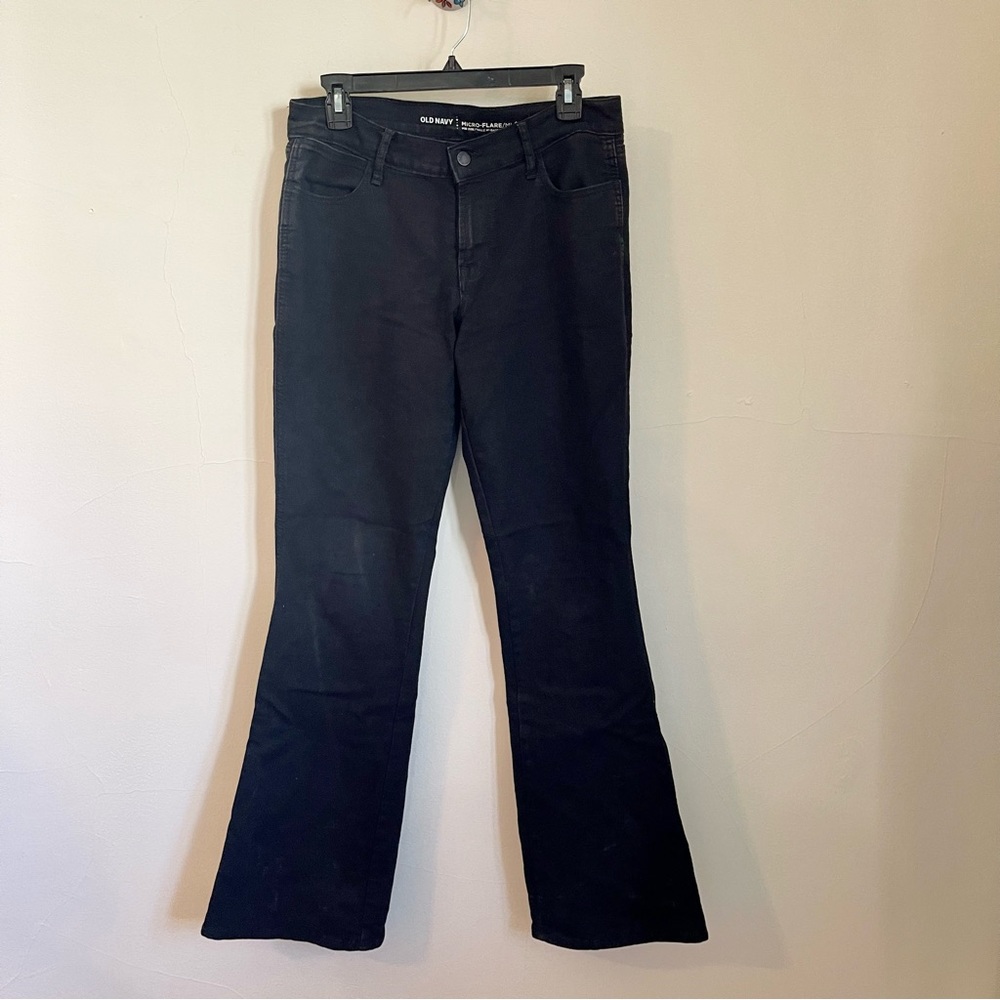 Old Navy Black Micro Flare Jeans
